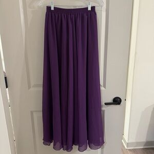Women's Purple Chiffon Maxi Skirt